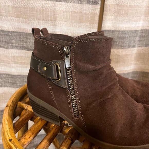 Earth Origins Brown Ankle Boots Size 8 - Picture 5 of 13